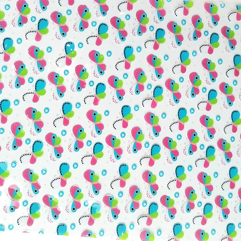 

Butterfly Printing Faux Synthetic Eco Leather Sheets Fabric For Furniture Upholstery Sofa Notebook Cover Desk Mat DIY Materials