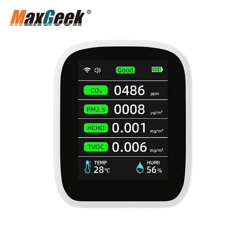 

Maxgeek PV28-CW Детектор качества воздуха 8 в 1