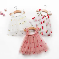 baby clothes for girls toddler kids wedding princess gown girl elegant birthday dress tulle evening party dresses cherry
