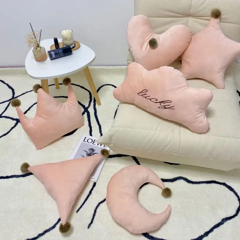 

1pc Plush Sky Pillows Sleeping Smile Moon Cloud Raindrops Decorate Home Cushions Room Cot Decor Nature Pillow Baby Girl Gifts