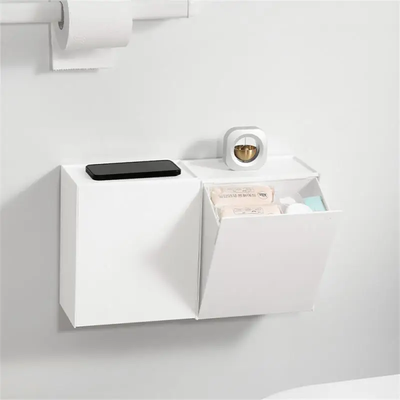 

Portable Removable Design Square Storage Box Sundries Storage Baskets For Living Room Bedroom Study Saving Space Wall-mounted