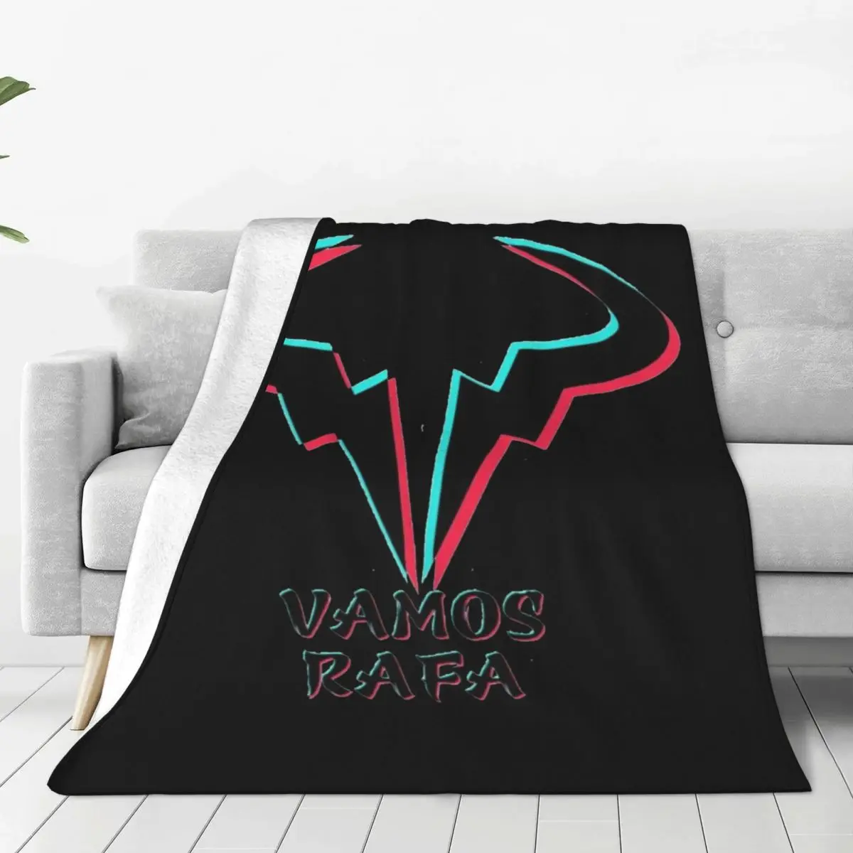 

Rafael Nadal 7 Blanket Bedspread On The Bed Soft Anime Blanket Keep Warm Hairy Winter Bed Covers cartoon logo microfiber fluffy