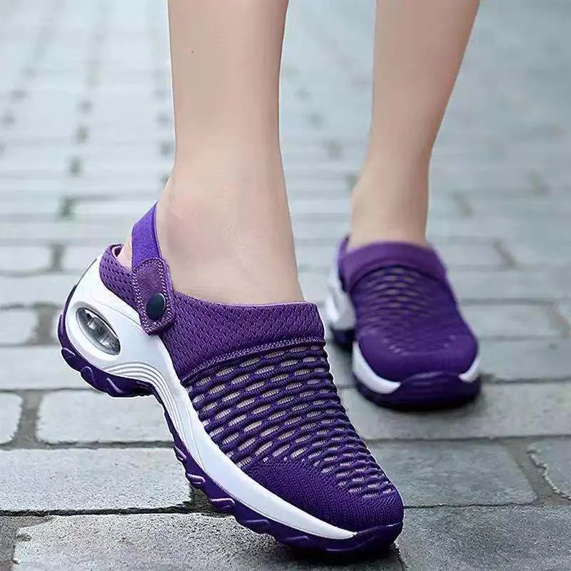 

2022 New Women Shoes Casual Increase Cushion Sandals Non-slip Platform Sandal For Women Breathable Mesh Outdoor Walking Slippers