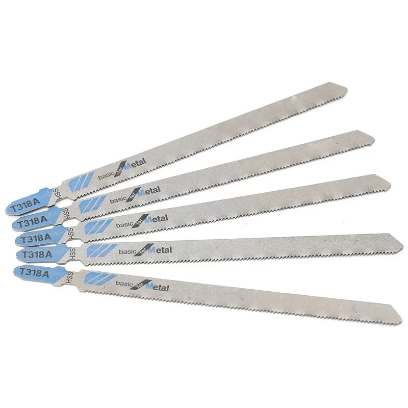 

5Pcs T318A Jig Saw Blade 132mm HCS Jigsaw Blades For Wood PVC Fibreboard Cutting Woodworking Reciprocating Saw Blades