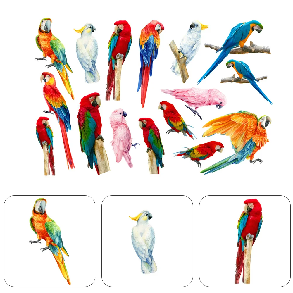 

Wall Decals Parrot Room Sticker Bird Kids Decal Kindergarten Wallpaper Window Removable Decorations Animal Nursery Pigeon Birds