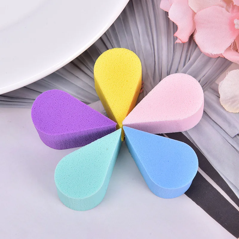 

8pcs Makeup Sponge Triangle Shaped Candy Color Soft Magic Face Cleaning Cosmetic Puff Cleansing Wash Face Makeup 2 Styles