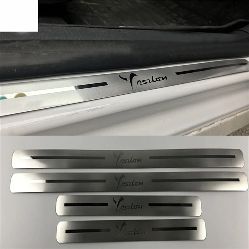 

4pcs/lot ultra-thin Stainless Steel Door Sill pedal Scuff Plate for LANCIA Chrysler Ypsilon