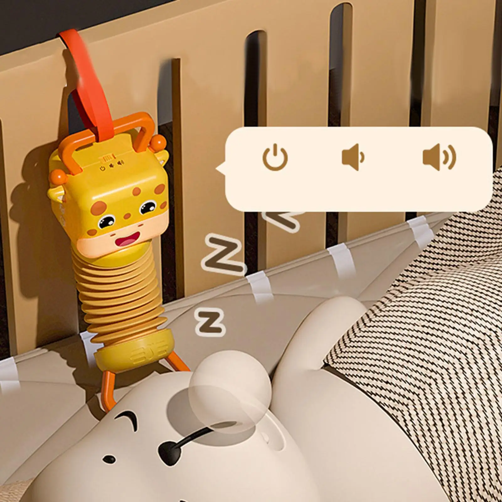 

Cartoon Accordion Toys Hanging Gifts Nightlight Hand Grip Learning Activities Early Educational Musical Toy for Baby Toddler