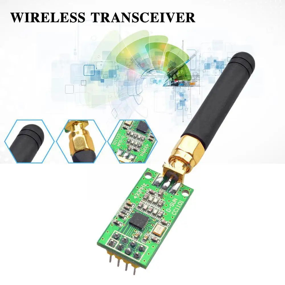 

CC1101 Wireless Module With SMA Antenna Wireless Transceiver Module For Arduino 433MHZ E1J6