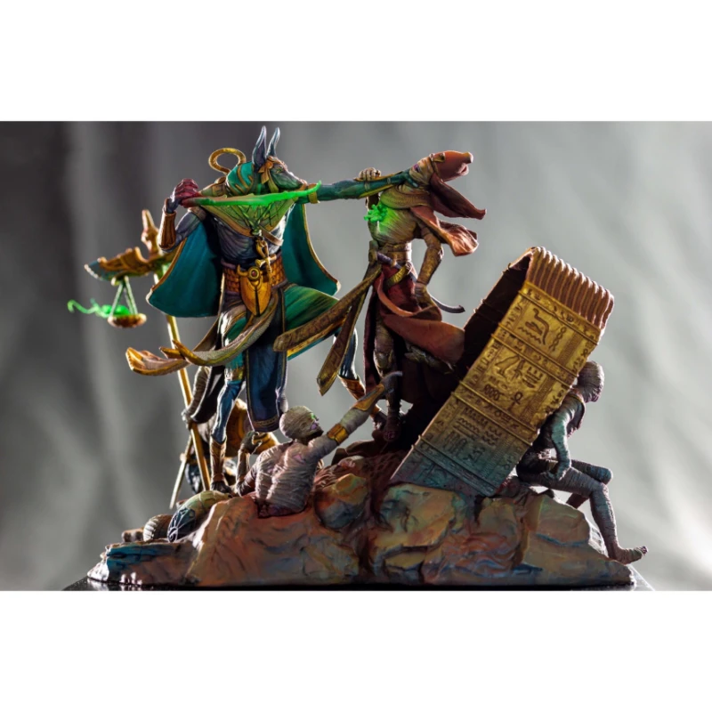 Эпоксидная фигурка Анубиса масштаб 1/24 75 мм сборная модель комплект несобранные и