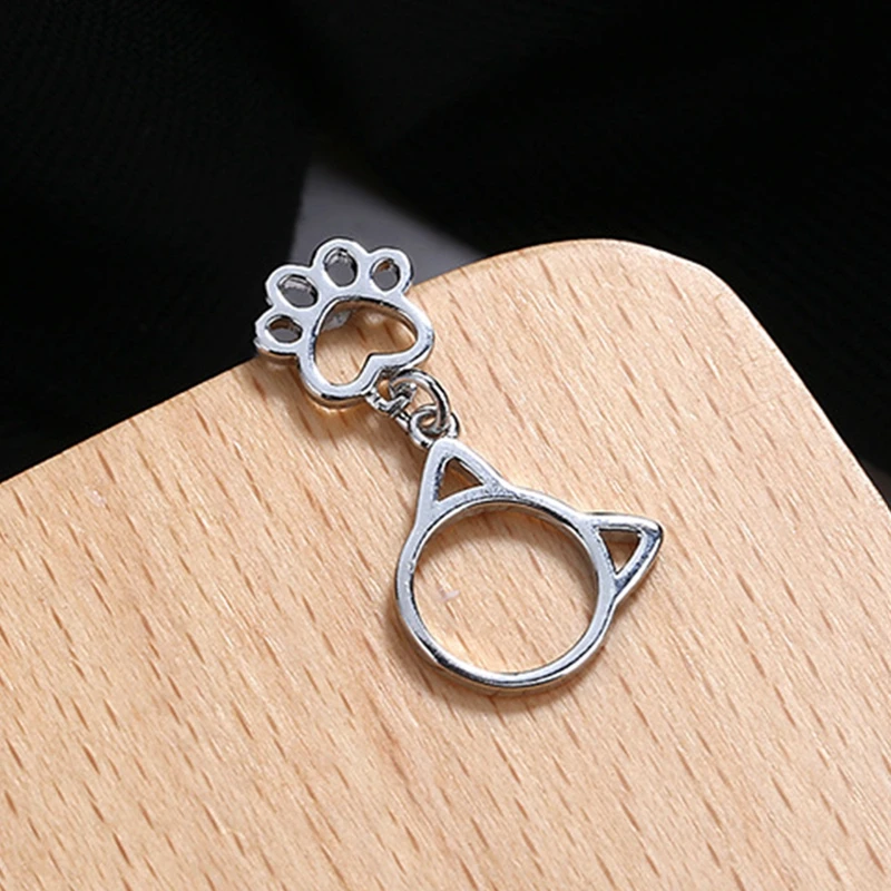 

Серьги золотого цвета Новые классические милые аниме Мультяшные Подвески в виде собачьей лапы кота голова Подвески модные серьги для женщи...