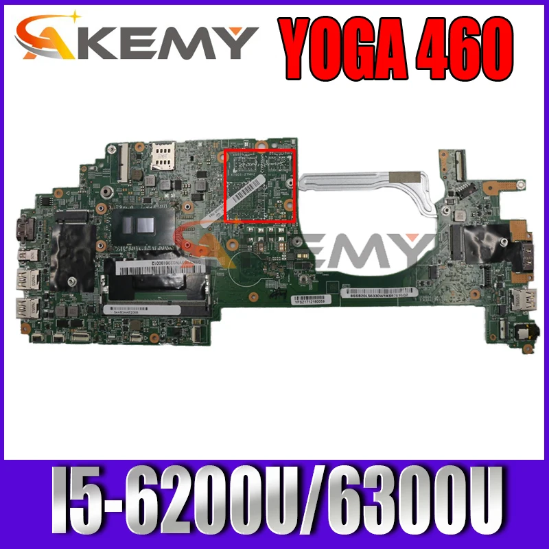 

Материнская плата для ноутбука Lenovo YOGA 14283 с центральным процессором I5-6200U/6300U UMA 460-3 FRU 01HY665 DDR4 14283, полностью протестирована