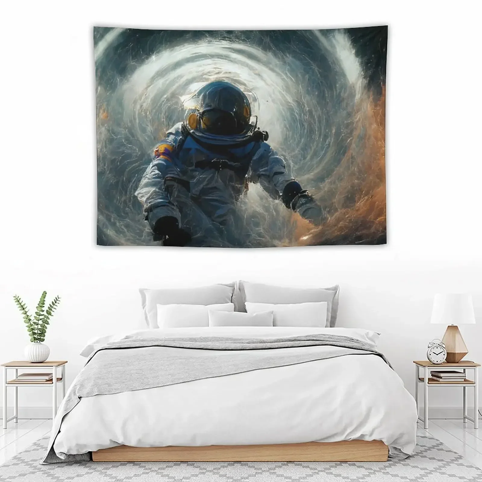 Астронавт падает в космос вихревой Midjourney гобелен украшение комнаты Аксессуары