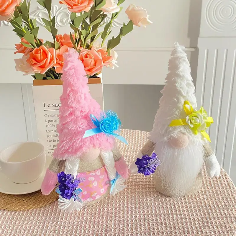 

Mother's Day Gnomes Plush Doll Spring Faceless Gnome Plush Doll With Ears Home Easter Party Favor Supplies Table Decorations