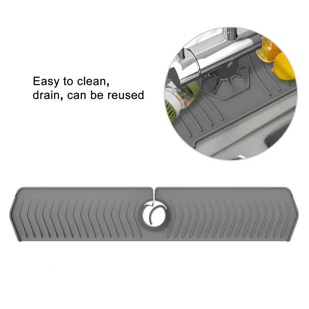 

Useful Long Lasting Wear-resistant Kitchen Faucet Anti-splash Mat Kitchen Supplies Faucet Drain Pad Sink Splash Pad