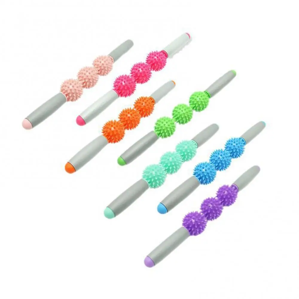 

Yoga Massage Roller Stick Body Leg Back Muscle Soreness Relief Training Tool Gym Muscle Massage Roller Body Relax Tool with Ball