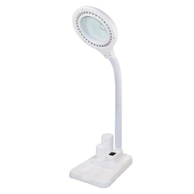 

Promotion! LED Desk Magnifier Lamp Light 5X 10X Magnifying Desktop Loupe Repairing Tools For Seniors Reading, Repair,Sewing EU P