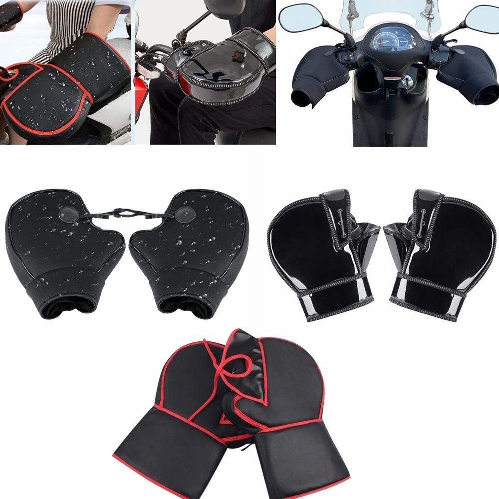 Зимние Чехлы На Руль Мотоцикла Ветрозащитные Теплые Эластичные Перчатки Для