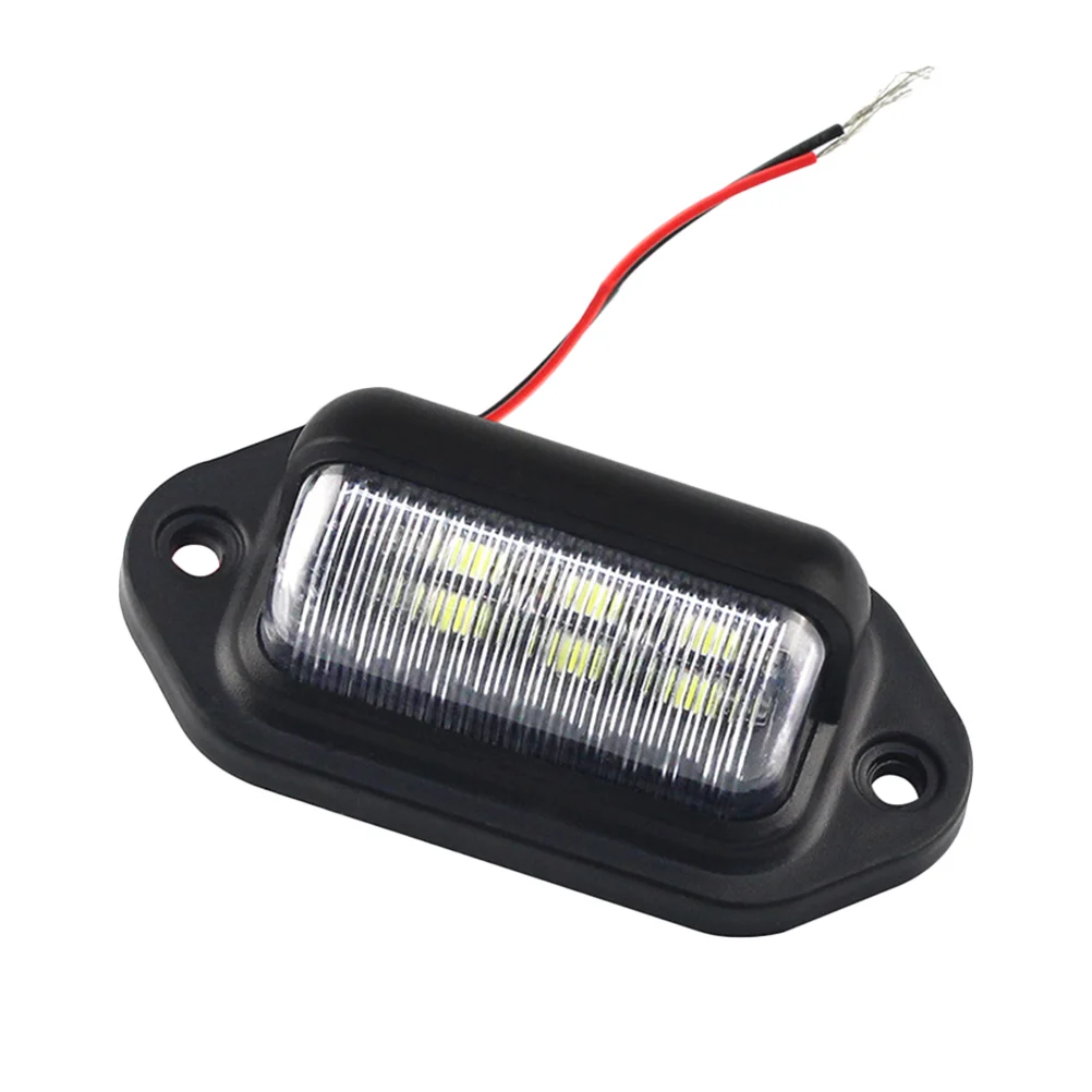 

12-24V 6LED Side Marker Lights License Plate Lamps for Car Truck Trailer Caravan