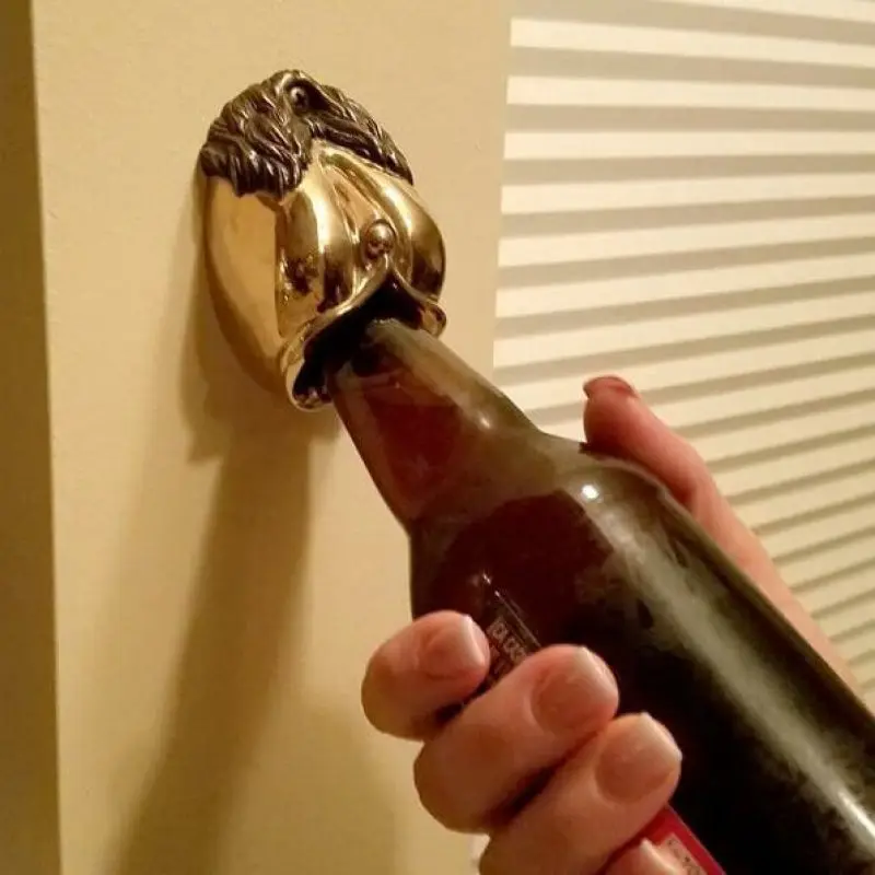 Открывалка для бутылок настенная бронзовая скульптура: богиня настенный