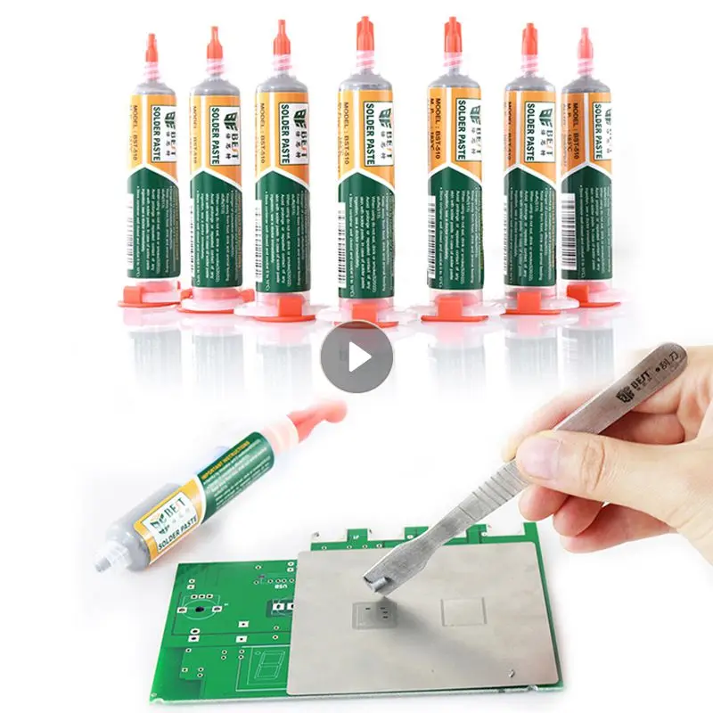 

1pcs 10cc Syringe Liquid Flux Soldering Paste Welding Tool Medium Temperature Melting Point 183C Tin Solder Paste For Welding