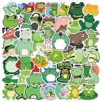103050pcs new cartoon cute frog sticker personality decoration suitcase water cup waterproof diy wholesale