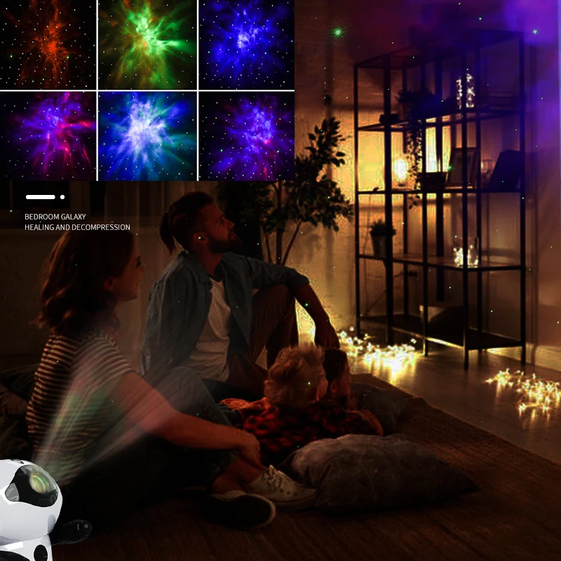 Astronaut Galaxy Star Projector Starry Sky Night Light USB Rotating LED Bluetooth Speaker Decorative Luminaires Children's Gift