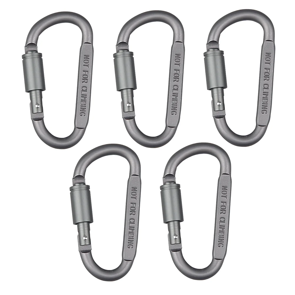

5 Pcs Hiking Carabiner Retractable Keychain Multitool Carabiners Buckle Outdoor Hooks Hanging Clip Stainless Steel For keys