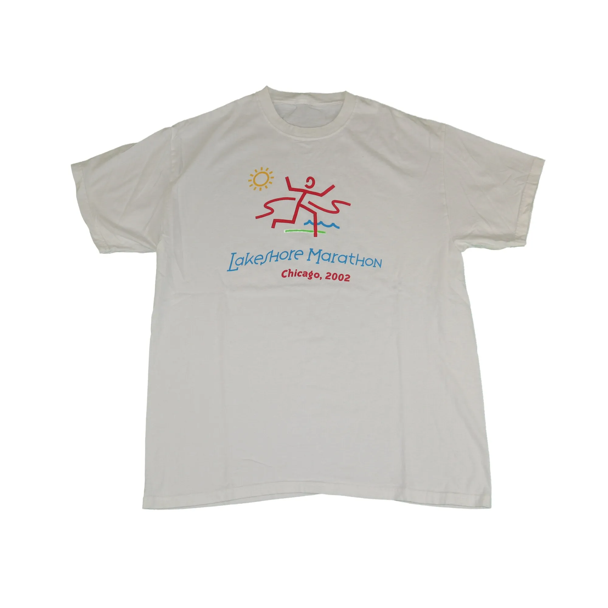 Винтажная рубашка для марафона Чикаго от Lakeshore 2002