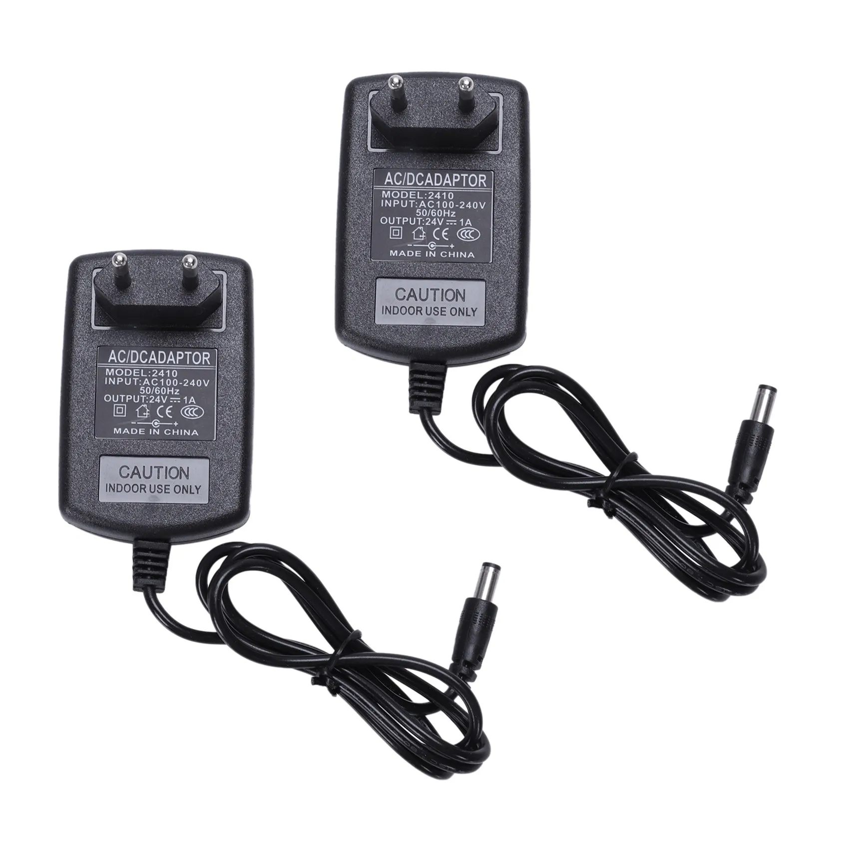 

2X Charger US Plug AC 110V 220V Converter DC 24V 1A Power Supply Adapter Black