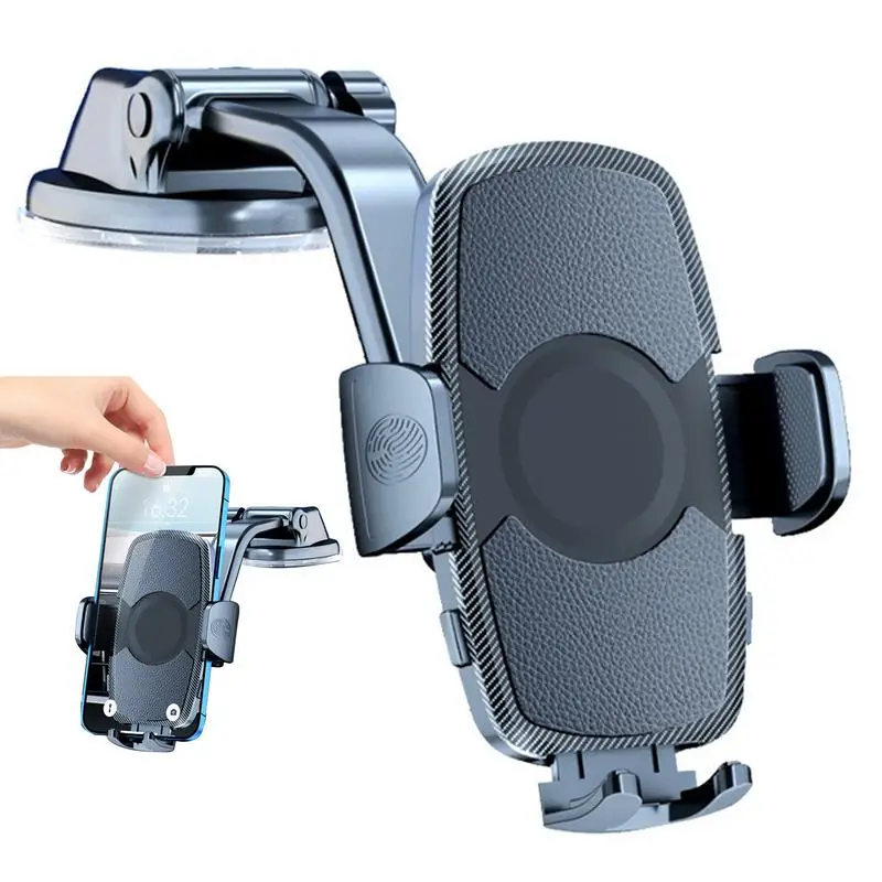 

Phone Mount For Car Upgraded One-Handed Operation Car Cell Phone Mount Cell Phone Mount For Car Dashboard Windshield