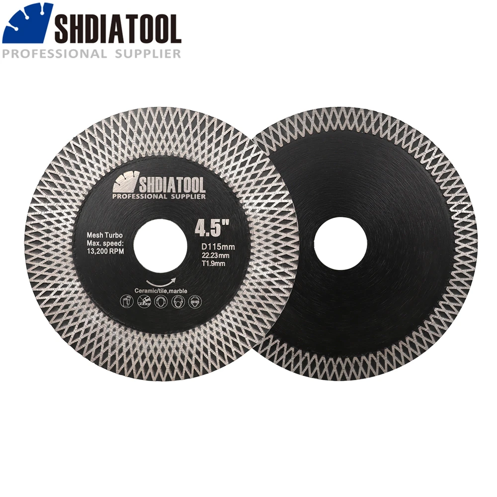 

SHDIATOOL Dia115mm Diamond Cut Grinding Saw Blade Tile Cutter Stone X Mesh Segment Ceramic Granite Marble Cutting Disc 4.5inch