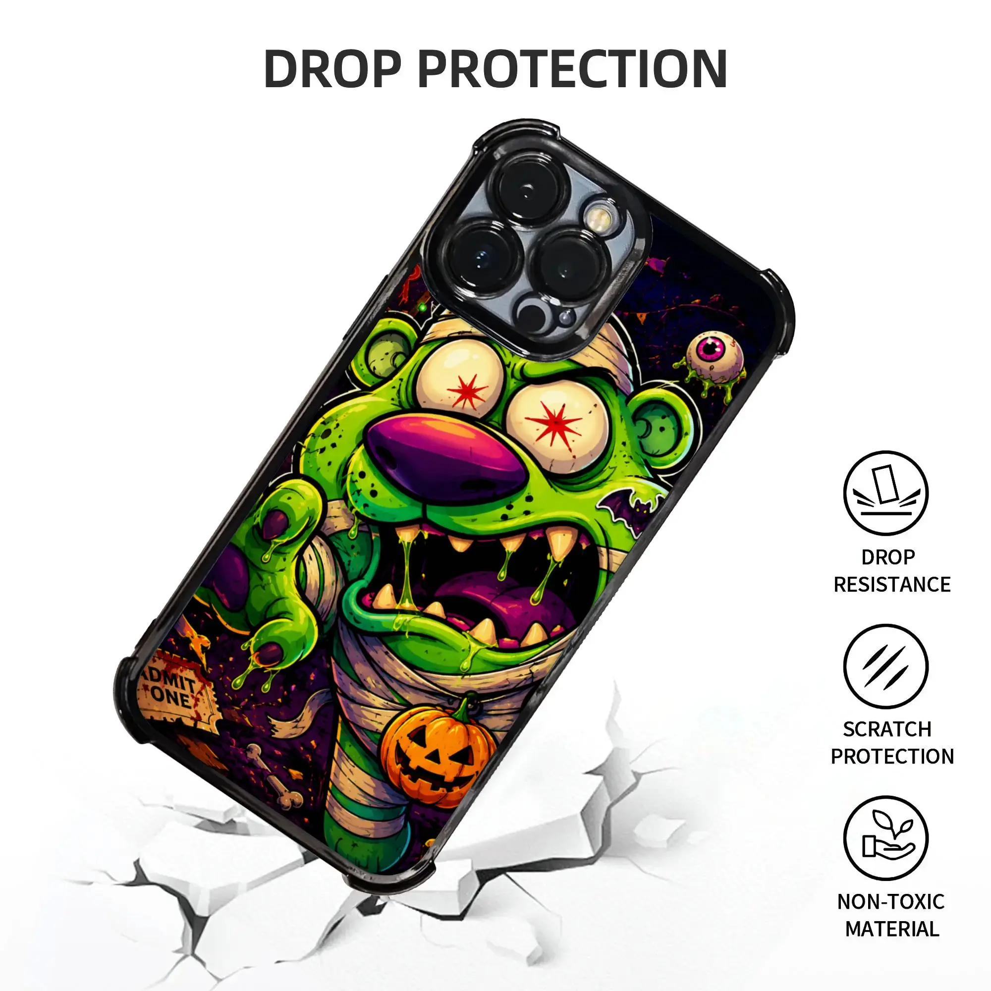 Фото Чехол для телефона Green Cowardly Dog Snarl Growl с гальваническим покрытием для iPhone различных моделей №3