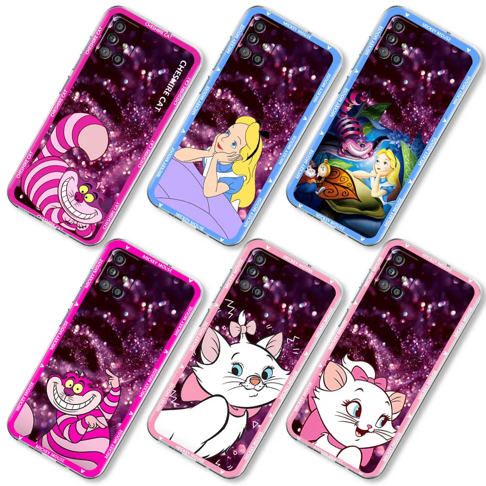 

Princess and Cat Disney Case For Samsung Galaxy A52 A12 A51 A72 A54 A14 5G Clear Phone Covers A70 A50 A32 4G A21s Tpu Coque