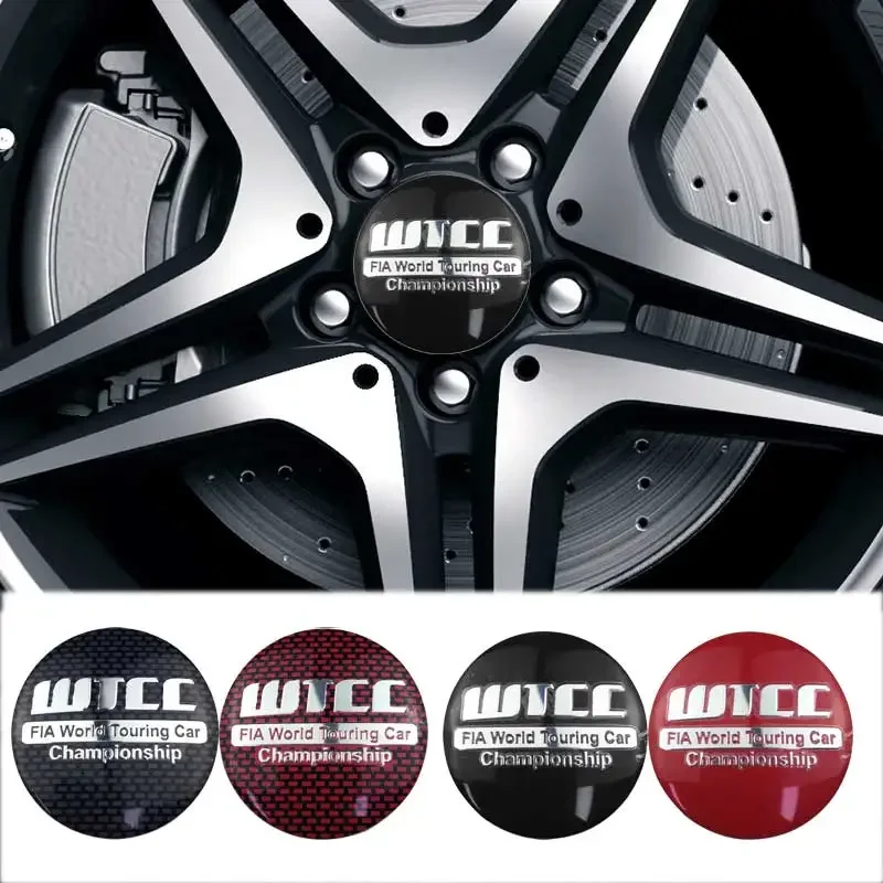 4 шт. 56 мм WTCC логотип центральные колпаки для ступиц колес автомобиля алюминиевая