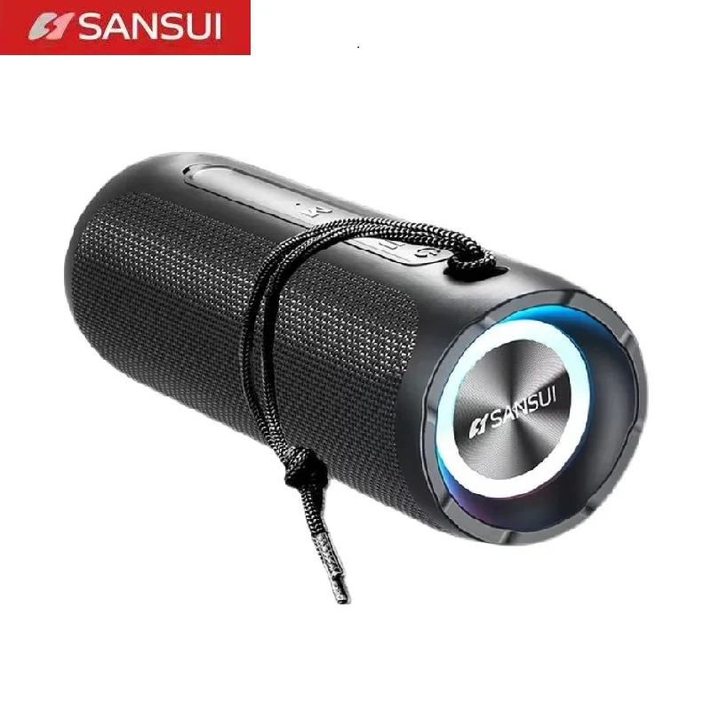 

Sansui E39 Bluetooth speaker sound waterproof dustproof fall riding subwoofer radio broadcast card U disk