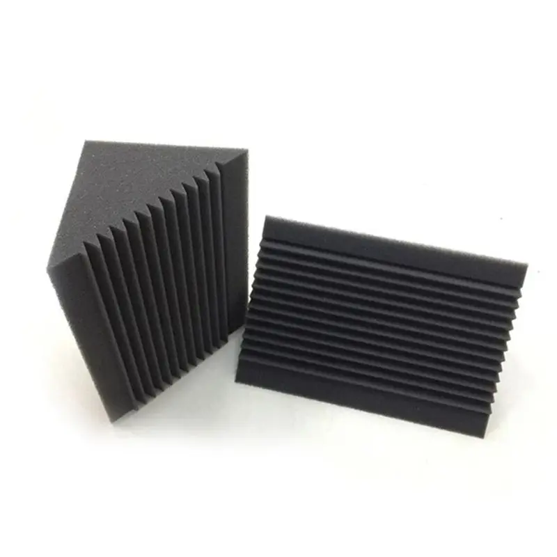 Фото Акустическая пена ABKV-48 PCS, угольно-черная, звукопоглощающая, для студийной звукоизоляции, угловая, 12 x 12 x 24 см №2