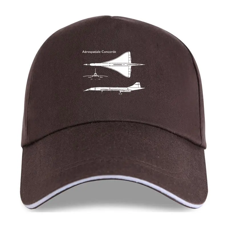 

new cap hat Men Fashion Cotton Aerospatiale Concorde Supersonic Passenger Jet Summer Casual Baseball Cap Tops Black