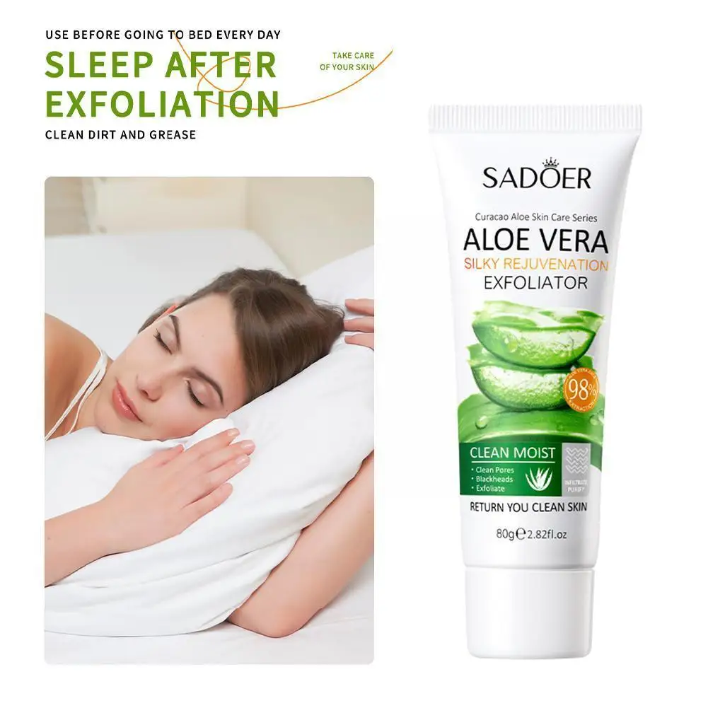 

60ml Aloe Vera Moisturizing And Exfoliating Gel Moisturizing Removing Dead And Care Skin Brightening S7Z3