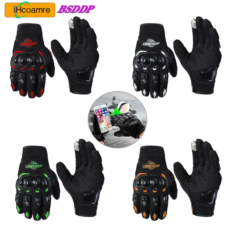 Touchscreen Breathable Motorcycle Full Finger Gloves Protective Gear Racing Pit Bike Riding Motorbike Moto Motocross Enduro