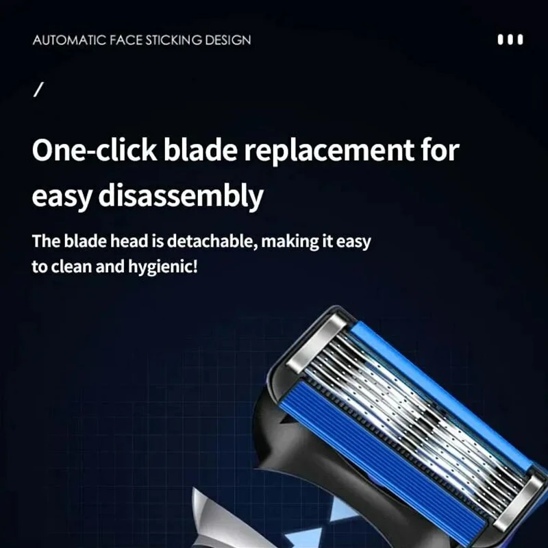 Maquinilla De Afeitar Manual Para Hombres Six Capas