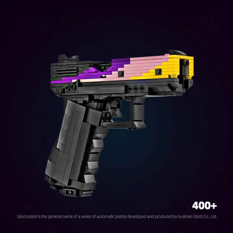 MOC CSGO Glock градиент цвета новый заводской строительный блок пистолет оружие в