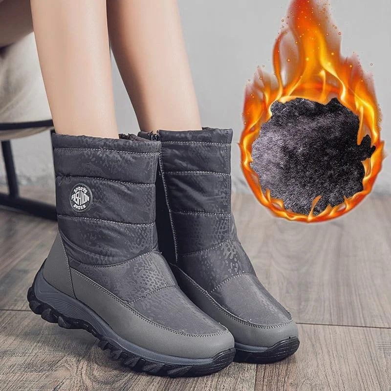 

Женские зимние ботинки, мягкая женская обувь, водонепроницаемые ботинки на платформе, обувь на молнии для женщин, модные повседневные зимни...
