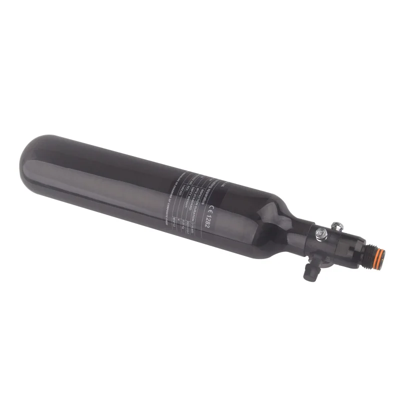 Фото HPA 0.5L 500cc углеродное волокно Воздушный бак заправка баллона заправка адаптер регулятор давления клапан для станции Аксессуары для дайвинга №4