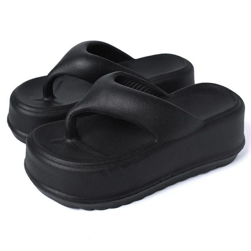 2023 New Summer Flat Slippers Women Genuine Leather Black Pink Flops Thick Sole Mules Casual Comfort Slides pantuflas de mujer