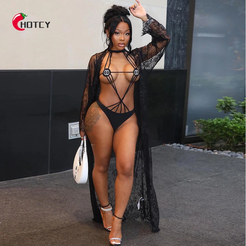 

HOTCY Summer Hollow Irregular Beach Vacation Swimsuit Sexy Bodysuit Women