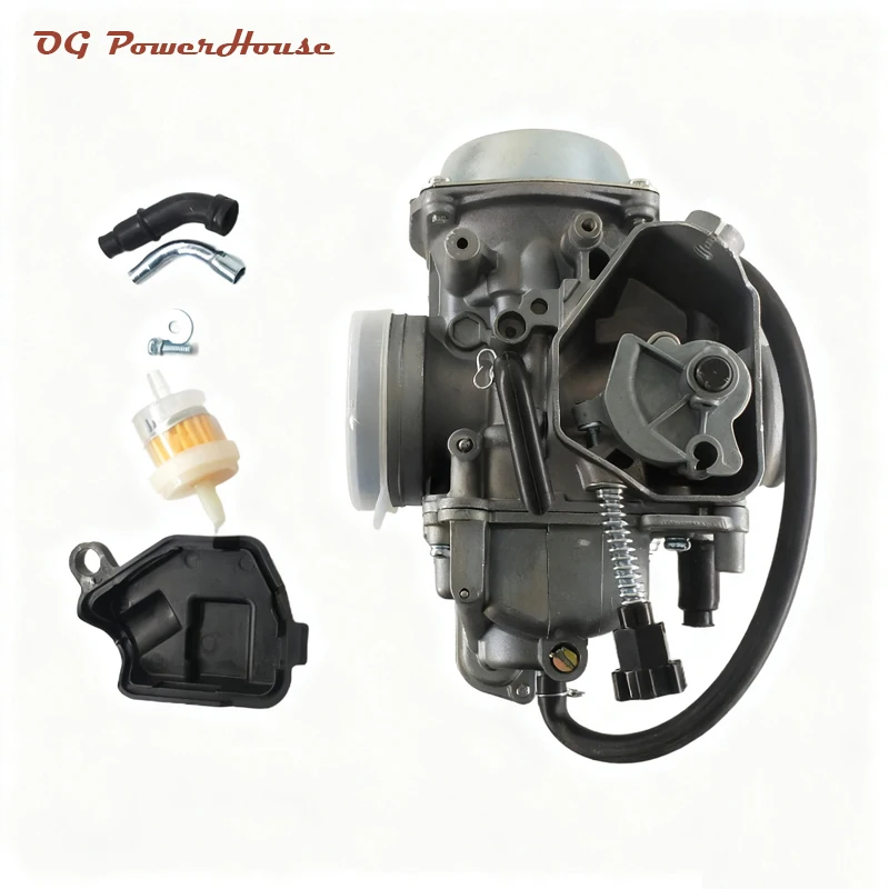 Фото Запчасти для мотоциклов, карбюратор PD32J, подходит для ATV Quad Go Kart Dirt Bike TRX300 350 450, кабель, вакуумный карбюратор с манечным дросселем №1