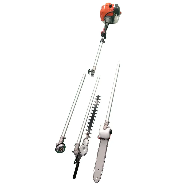 

Multifunction Brush Cutter Tiller/Chainsaw/Long Reach Pole Saw/Hedge Trimmer