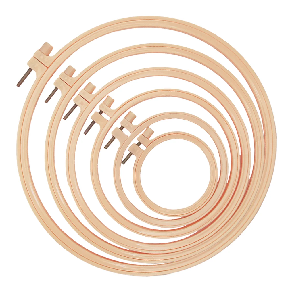 

6pcs Useful Chic DIY Embroidery Hoops Embroidery Circles for Sewing Craft