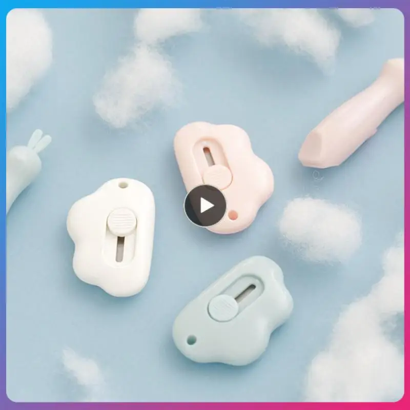 

Cutting Paper Paper Box Cutter Portable Carton Opener Cute Cloud Shape Razor Blade Mini Utility Knives Office Stationery